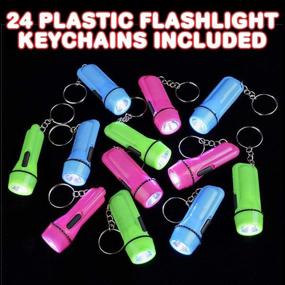 img 3 attached to ArtCreativity Flashlight Keychains Assorted Keyholders Event & Party Supplies