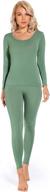 liang rou women's scoop neck long johns: ultra thin modal thermal underwear set for ultimate comfort logo