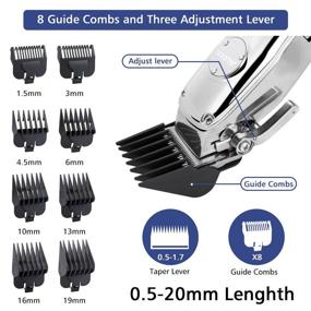 img 1 attached to 🔋 Powerful Cordless Hair Clipper: Noiseless Ultra-Quiet Hair Trimmer Kit with Metal Housing and 8 Hair Guide Combs - Ideal for Men, Kids, and Home Barber Grooming