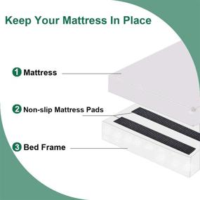 img 3 attached to 🛏️ TEUVO Non Slip Mattress Pad: Enhance Your Sleep with Secure Grip, 11CM Wide and 2M Long