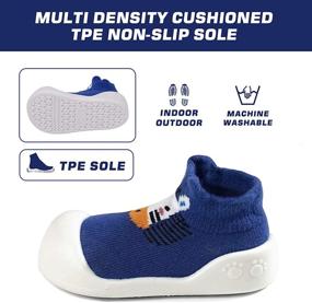 img 2 attached to 🧦 Breathable Non-Skid Slipper Socks for Toddler Boys' Shoes