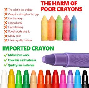 img 1 attached to Crayons Alotlucky Non Toxic Suitable Reusable Stencils