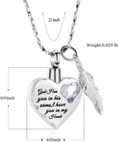 img 3 attached to Cremation Necklace Keepsake Memorial Personalized