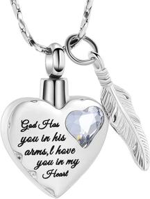 img 4 attached to Cremation Necklace Keepsake Memorial Personalized