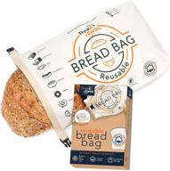 🍞 think4earth - organic cotton linen bread bag: reusable gift bags for homemade bread - ideal for large sourdough loaves - stylish counter top storage and transport solution logo