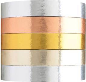 img 2 attached to 🎨 Scotch Expressions Washi Tape Multi Pack - 5 rolls/pk, Thin Foil Collection - C1017-5-P1: Vibrant and Versatile Craft Tape for Creative Projects