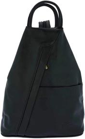 img 4 attached to 🎒 Stylish Fioretta Genuine Italian Backpack: Women's Fashion Handbag, Wallet, and Shoulder Bag Combo