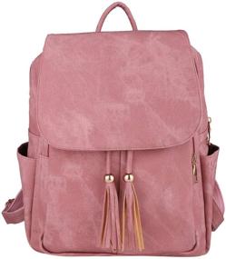 img 3 attached to 🎒 Women's Pink Leather Fashion Daypacks 190502 - Handbags, Backpacks, and Wallets