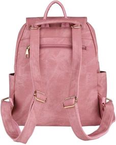 img 1 attached to 🎒 Women's Pink Leather Fashion Daypacks 190502 - Handbags, Backpacks, and Wallets