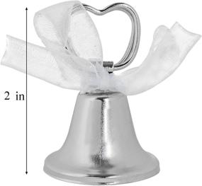 img 1 attached to Silver Bell Place Card Holders for Table Numbers, Restaurant Menu, Weddings, Party Decoration (12-Pack): Enhance Your Event Decor