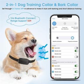 img 1 attached to 🐶 Ultimate Control with Dr.Trainer Dog Training Collar: Remote, Waterproof, APP & Watch Control, Custom Modes, 2600FT Range