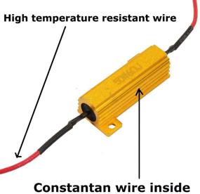 img 2 attached to 🔥 ARTR 4PCS 50W 6ohm Load Resistors: Fix LED Bulb Hyper Flash & Error Code-Handle Overheating