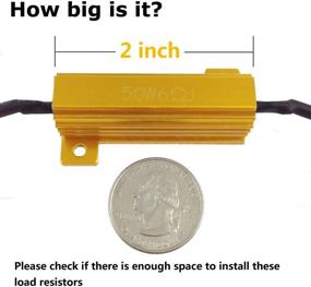 img 1 attached to 🔥 ARTR 4PCS 50W 6ohm Load Resistors: Fix LED Bulb Hyper Flash & Error Code-Handle Overheating