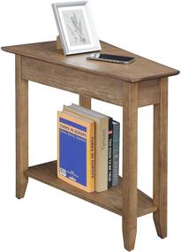 img 3 attached to 🪑 Convenience Concepts Driftwood American Heritage Wedge End Table