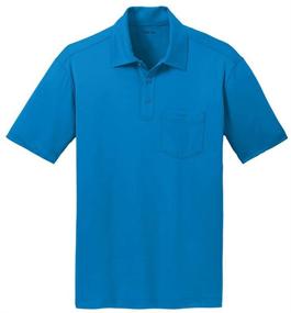 img 1 attached to Joe's USA Pocket Polo in Brilliant 👕 Blue, Size L: Timeless Style with Functional Design