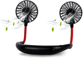 img 4 attached to 🌀 Stay Cool on the Go with Portable USB Neck Fans - Hands-Free, 360° Rotation, Rechargeable, and Aroma-Infused!