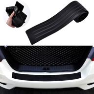 🚗 universal black rubber rear bumper protector guard - scratch-resistant trunk door sill protector for car exterior, 35.8inch, easy d.i.y - greatream car accessories logo