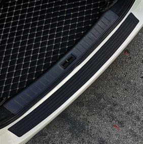img 3 attached to 🚗 Universal Black Rubber Rear Bumper Protector Guard - Scratch-Resistant Trunk Door Sill Protector for Car Exterior, 35.8Inch, Easy D.I.Y - Greatream Car Accessories