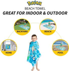 img 3 attached to Get Kids Excited for the Beach with the Franco Pokemon Super Soft Cotton Beach Towel!