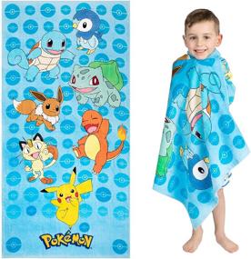 img 4 attached to Get Kids Excited for the Beach with the Franco Pokemon Super Soft Cotton Beach Towel!