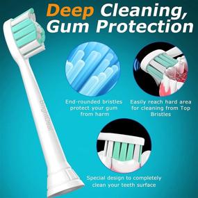 img 2 attached to 🦷 8 Pack BrightDeal Toothbrush Heads for Philips Sonicare ProtectiveClean 4100 5100 6100 DailyClean Plaque Control Gum Health G2 C2 Toothbrush Head HX6817/01 HX6857/11 Electric Toothbrushes
