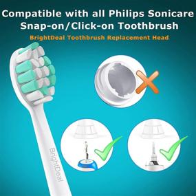 img 3 attached to 🦷 8-пакет насадок BrightDeal для зубных щеток Philips Sonicare ProtectiveClean 4100 5100 6100 DailyClean Plaque Control Gum Health G2 C2 насадка для зубной щетки HX6817/01 HX6857/11 электрическая зубная щетка