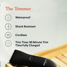 img 2 attached to 🔧 Meridian's Ultimate Grooming Kit: Waterproof Electric Below-The-Belt Trimmer for Men with Hydrophobic Spray (50 mL) - Enhanced with Ceramic Blades and Sensitive Shave Technology (Onyx)