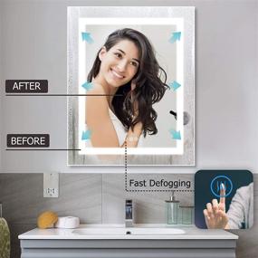 img 2 attached to 🪞 Enhanced LED Bathroom Vanity Mirror: Wall Mounted 24x30 with Adjustable Lights, Anti-Fog & Memory Dimming - IP44 Waterproof & 3-Prong Plug Included