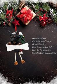 img 3 attached to Doberman Dangling Legs Christmas Ornament - Hand Painted & Easily Personalized!