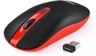 🖱️ leadsail rechargeable wireless computer mouse: portable slim cordless mouse with 2.4g connection, 5 adjustable dpi levels for laptop, desktop, macbook logo