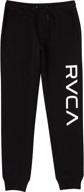 rvca boys' big fleece pant - comfortable and stylish pants for boys logo