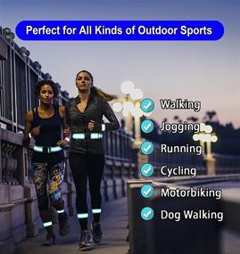 img 3 attached to 🏃 ILNCLUY Reflective Bands for Arm, Wrist, Waist Set of 5 Pcs - Stay Visible, Stay Safe: Lightweight, Adjustable & Elastic High Visibility Safety Reflective Glow Belt for Women Men, Night Walking, Cycling and Running