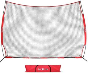 img 4 attached to McHom 12ft x 9ft Sports Barrier Net: Collapsible Backstop for Baseball, Softball, Soccer, Basketball, Lacrosse, and Field Hockey - Portable and Effective