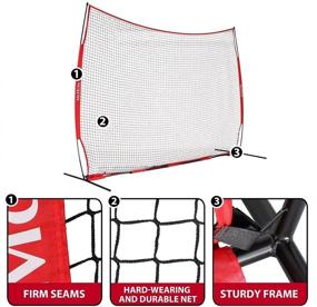 img 2 attached to McHom 12ft x 9ft Sports Barrier Net: Collapsible Backstop for Baseball, Softball, Soccer, Basketball, Lacrosse, and Field Hockey - Portable and Effective