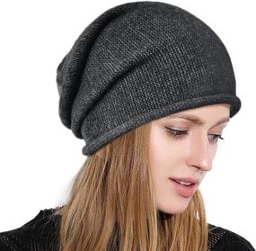 img 4 attached to 🧣 Women's GTETKDE Winter Slouchy Knit Beanie Hats - Warm and Soft Cashmere Blending Beanie Caps