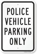 police vehicle parking smartsign aluminum logo