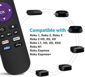 img 3 attached to 📱 Gvirtue Remote Control Replacement for Roku 1, Roku 2 (HD, XD, XS), Roku 3, Roku LT, HD, XD, XDS, Roku N1, Roku Express, Roku Express+ (Enhanced 4-Button Design)