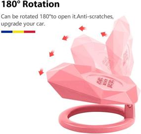 img 2 attached to 🚗 Enhance Your Car's Interior with LECART 1Pc Pink Car Engine Start Stop Button Cover Ring - Interior Accessories for a Stylish Ignition Start Stop Button Trim!