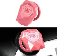 🚗 enhance your car's interior with lecart 1pc pink car engine start stop button cover ring - interior accessories for a stylish ignition start stop button trim! logo