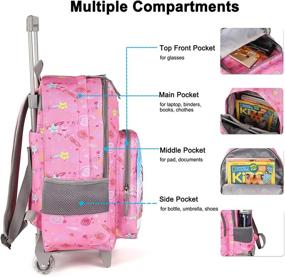 img 2 attached to 🎒 Convenient Rolling Backpacks for Kids - Ideal Luggage Solution!