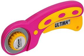 img 3 attached to 🔪 Ultima 45mm Rotary Cutter Kit – Advanced Ergonomic Rotary Cutter with 8 SKS-7 Steel Blades, Straight &amp; Pattern-Cut