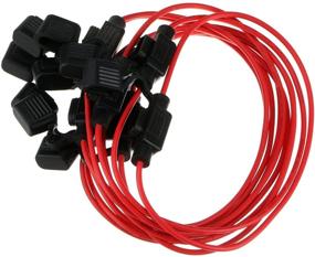 img 4 attached to 🚗 Huayao 10 Pack Car Add-a-circuit Fuse Adapter - Inline Blade Fuse Holder for Mini ATM APM Blade Fuse, 12V/24V/32V, 18AWG, Waterproof