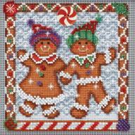 🧦 ginger friends beaded cross stitch kit by mill hill - winter 2014 collection logo