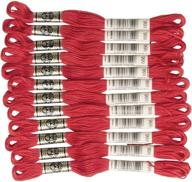 🎄 vibrant holiday red: dmc 6-strand embroidery cotton floss for festive christmas projects logo