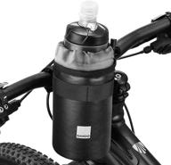 opamoo bike water bottle holder bag - insulated handlebar cup drink 🚴 holder attachment with snack storage - suitable for huffy, mountain bikes, and pushchairs logo