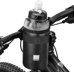 img 4 attached to Opamoo Bike Water Bottle Holder Bag - Insulated Handlebar Cup Drink 🚴 Holder Attachment with Snack Storage - Suitable for Huffy, Mountain Bikes, and Pushchairs