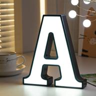 byncceh led marquee letter lights - diy marquee lights with upgraded dual dc interface, multi-letter connection - 26 alphabet signs for wedding, birthday, party, and bar decoration (a) логотип