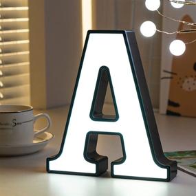 img 4 attached to Byncceh LED Marquee Letter Lights - DIY Marquee Lights with Upgraded Dual DC Interface, Multi-Letter Connection - 26 Alphabet Signs for Wedding, Birthday, Party, and Bar Decoration (A)