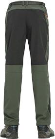 img 2 attached to TBMPOY Men's Snow Ski Waterproof Fleece Lined Pants: Outdoor Hiking Mountain Softshell with Belt - Stay Warm and Dry in Style!