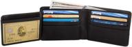 👔 men's bifold leather wallet with passcase - stylish accessories for wallets, card cases & money organizers logo